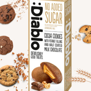 Cocoa Cookies with Peanut Filling and Half Coated Milk Chocolate (110g)