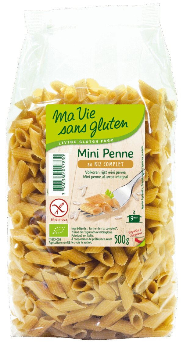 Ma vie sans gluten mini penne au riz complet 500g