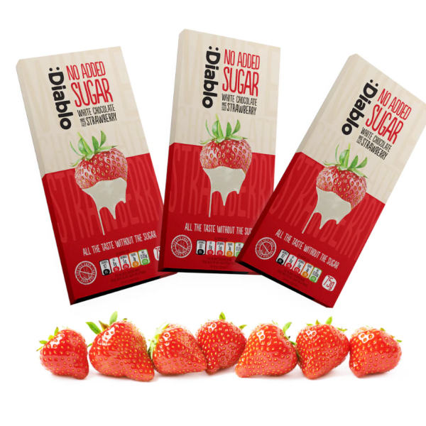 No Added Sugar White Chocolate with Strawberry (75g)
