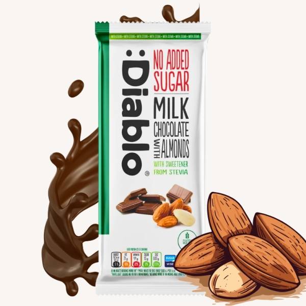 Milk Chocolate with Almonds with Stevia (75g)