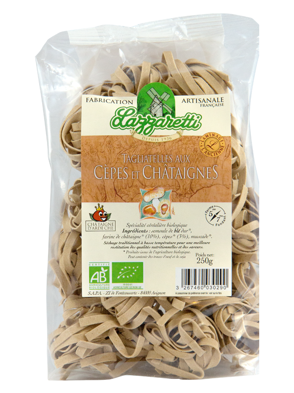 Tagliatelle aux Cèpes et Châtaignes 250g