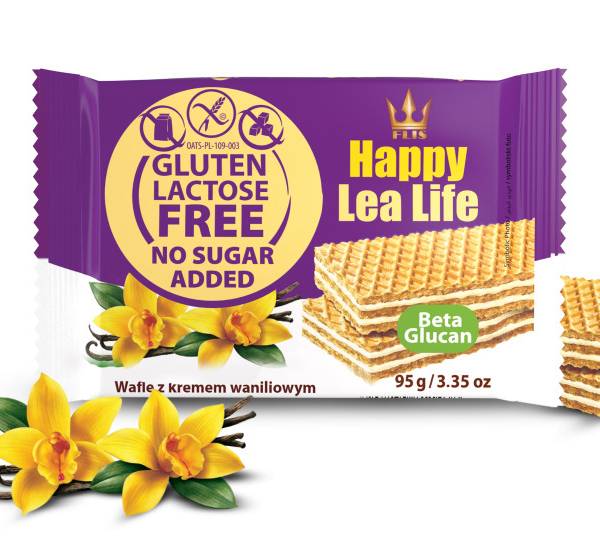 Happy Lea Life Gaufrettes Vanille Sans Gluten & Sans Lactose – Gaufrettes Sans Sucres 95 g
